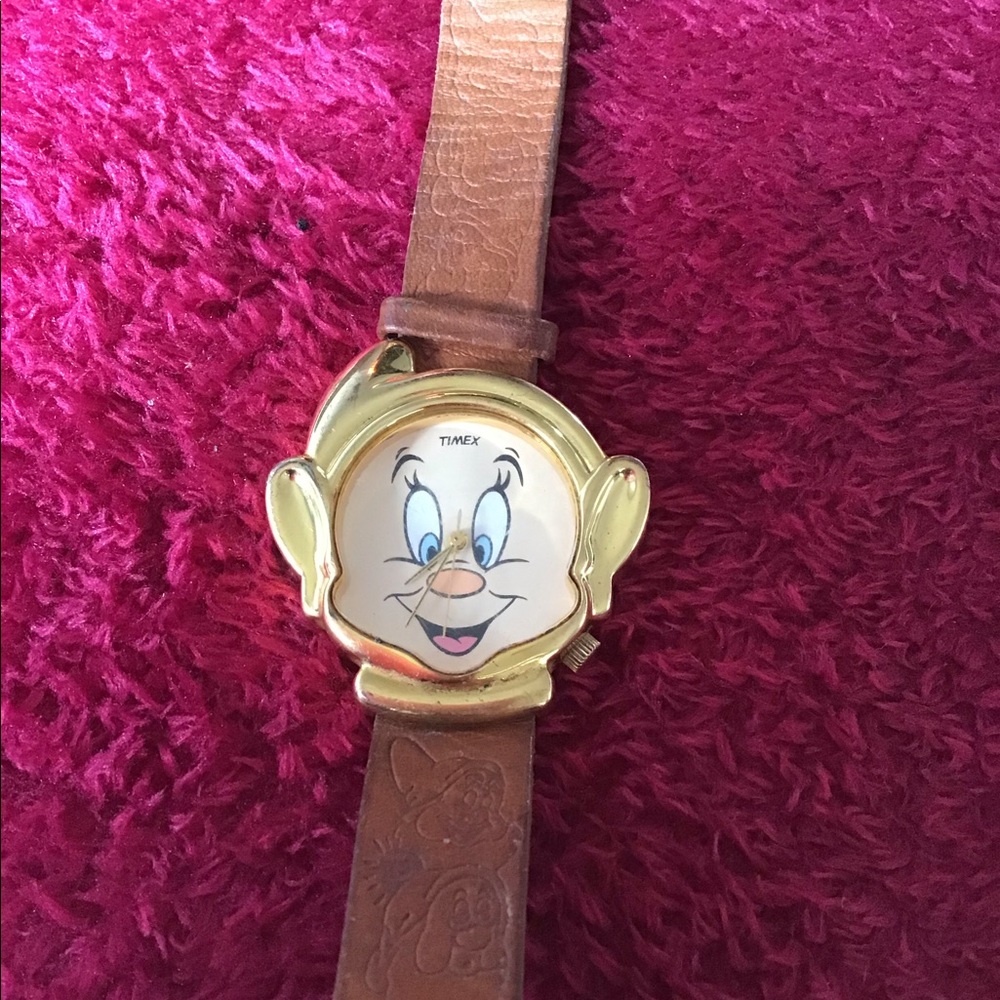 🌈DISNEY 1980’s TIMEX DOPEY WATCH ORIGINAL STRAP